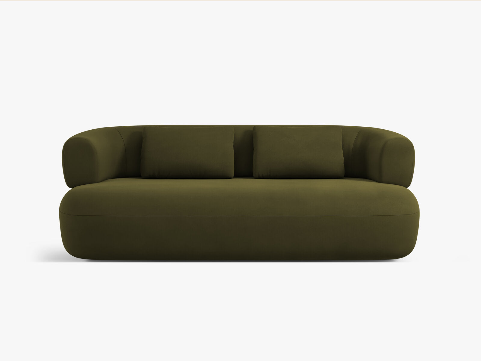 Micadoni Sofa Jenny 2-Sitzer Samt Salvador Grün