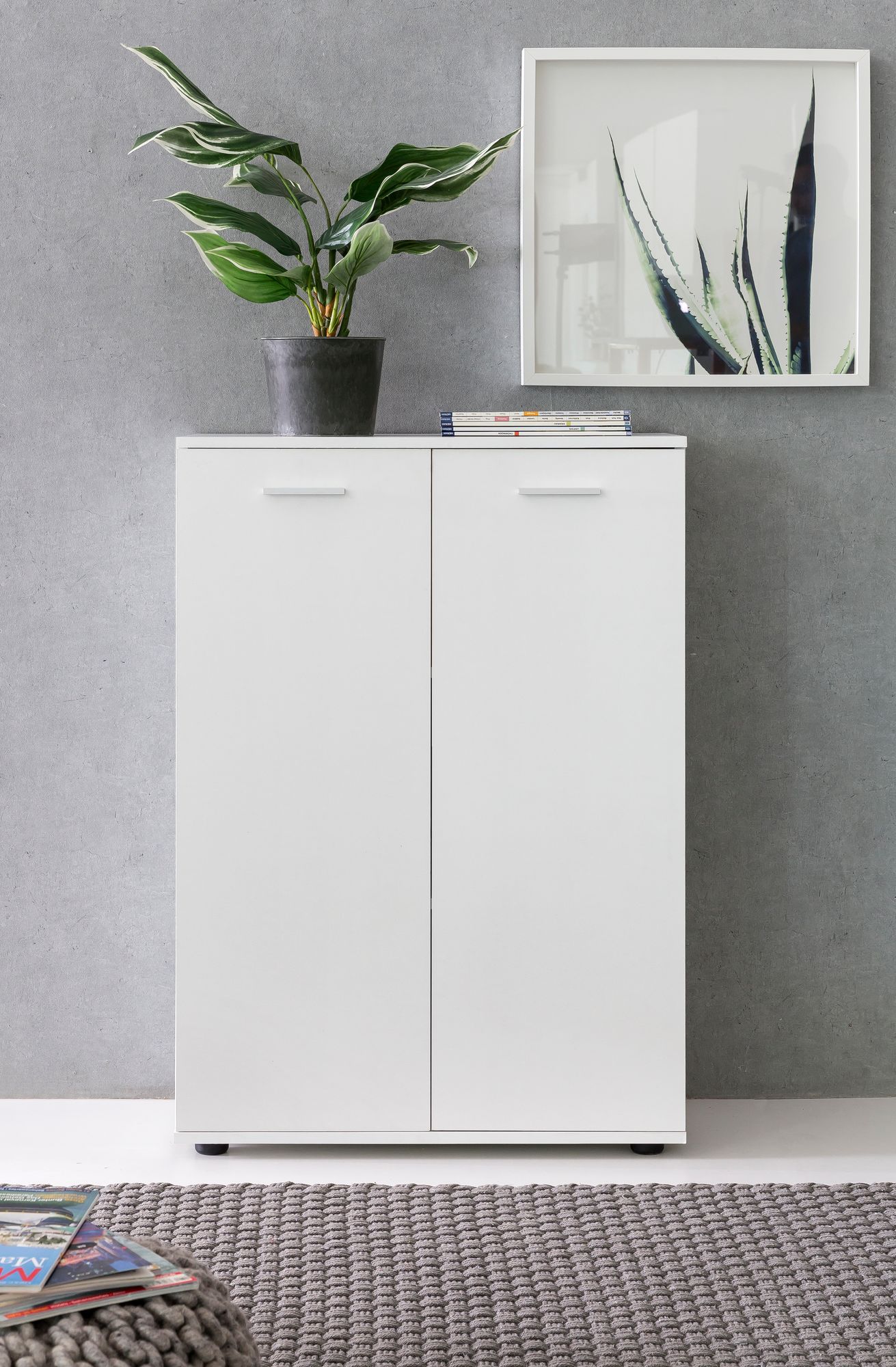 Kommode Vaxholm Weiß 71 × 35 × 104 cm