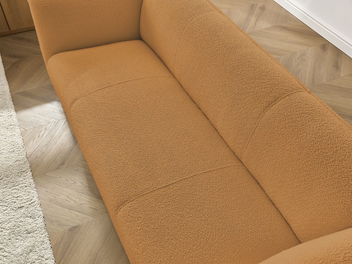 Bobochic Giorgia Sofa 3-Sitzer Bouclé-Stoff Orange