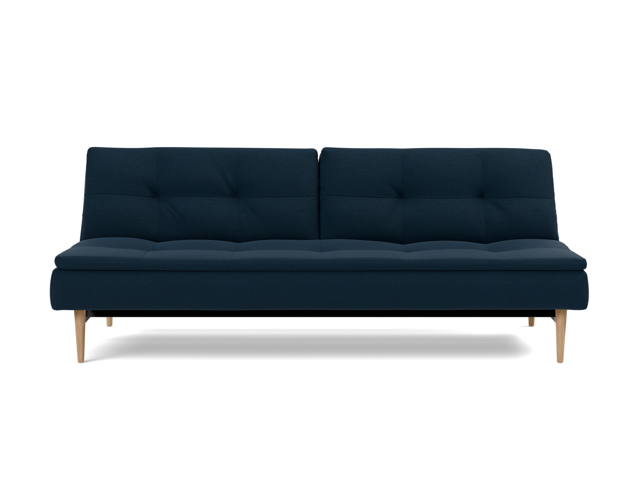 Schlafsofa Dublexo Flachgewebe Mixed Dance 528-Blue Beine Styletto Eiche hell