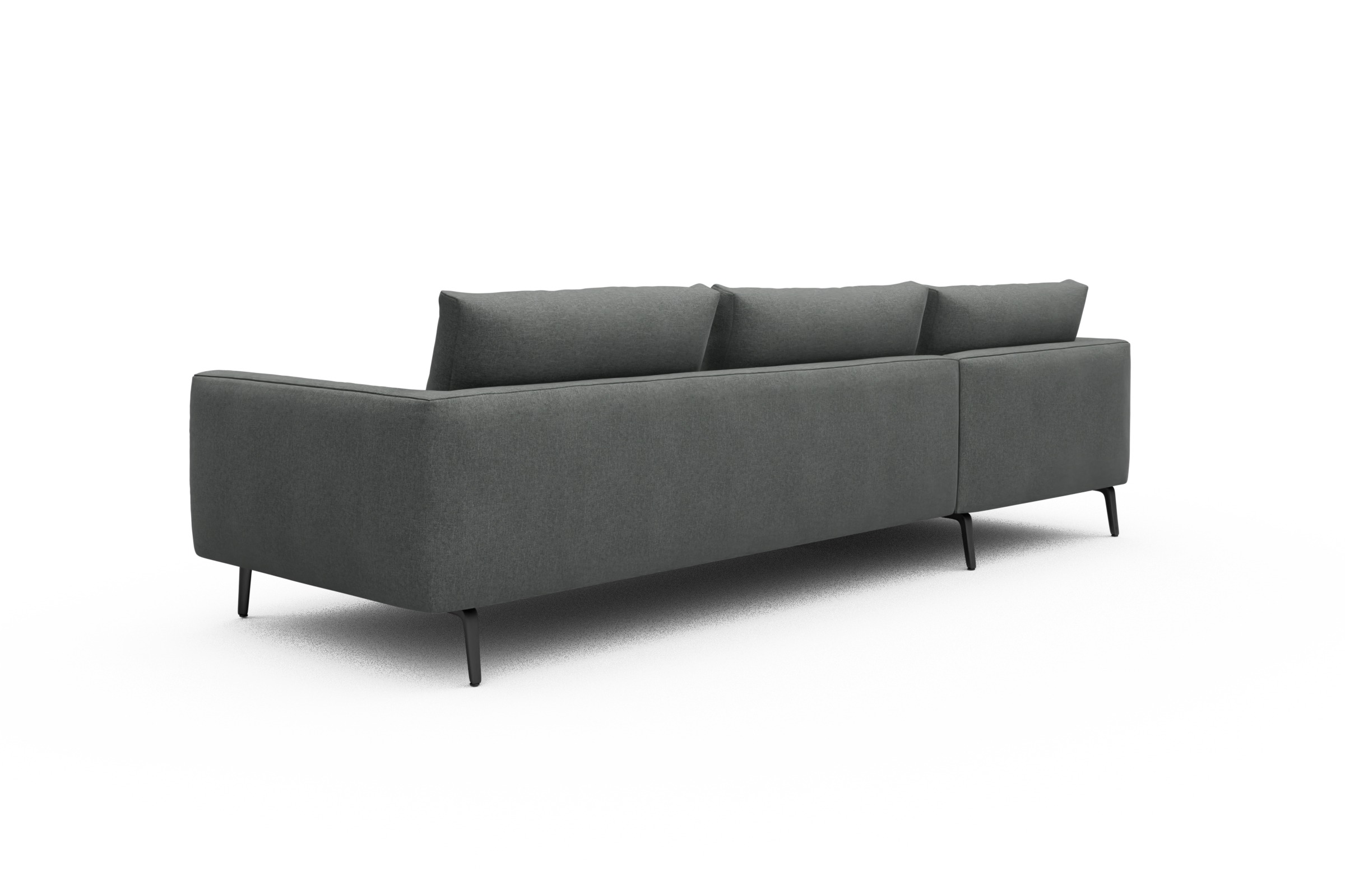 Ecksofa Karl Chaiselongue links mit 2,5-Sitzer Satya-Steel
