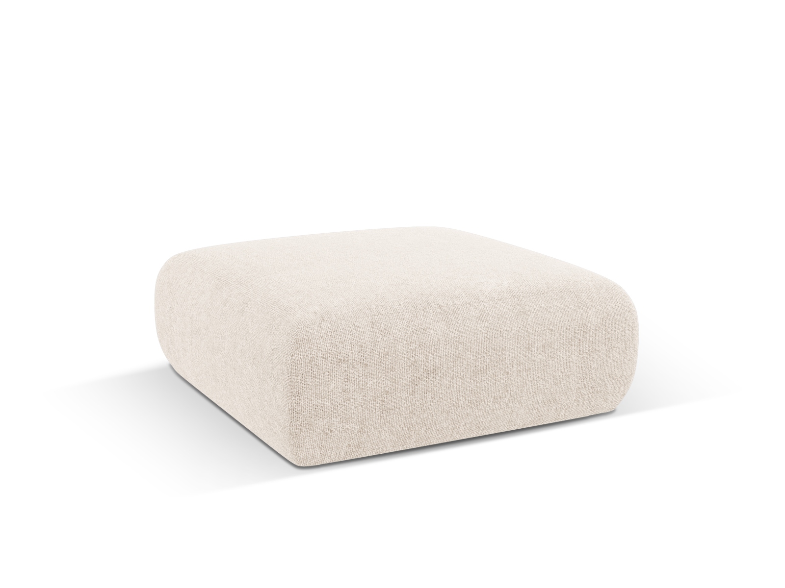Cosmopolitan Design Pouf Nolio große Version Chenille Haga Helles Beige