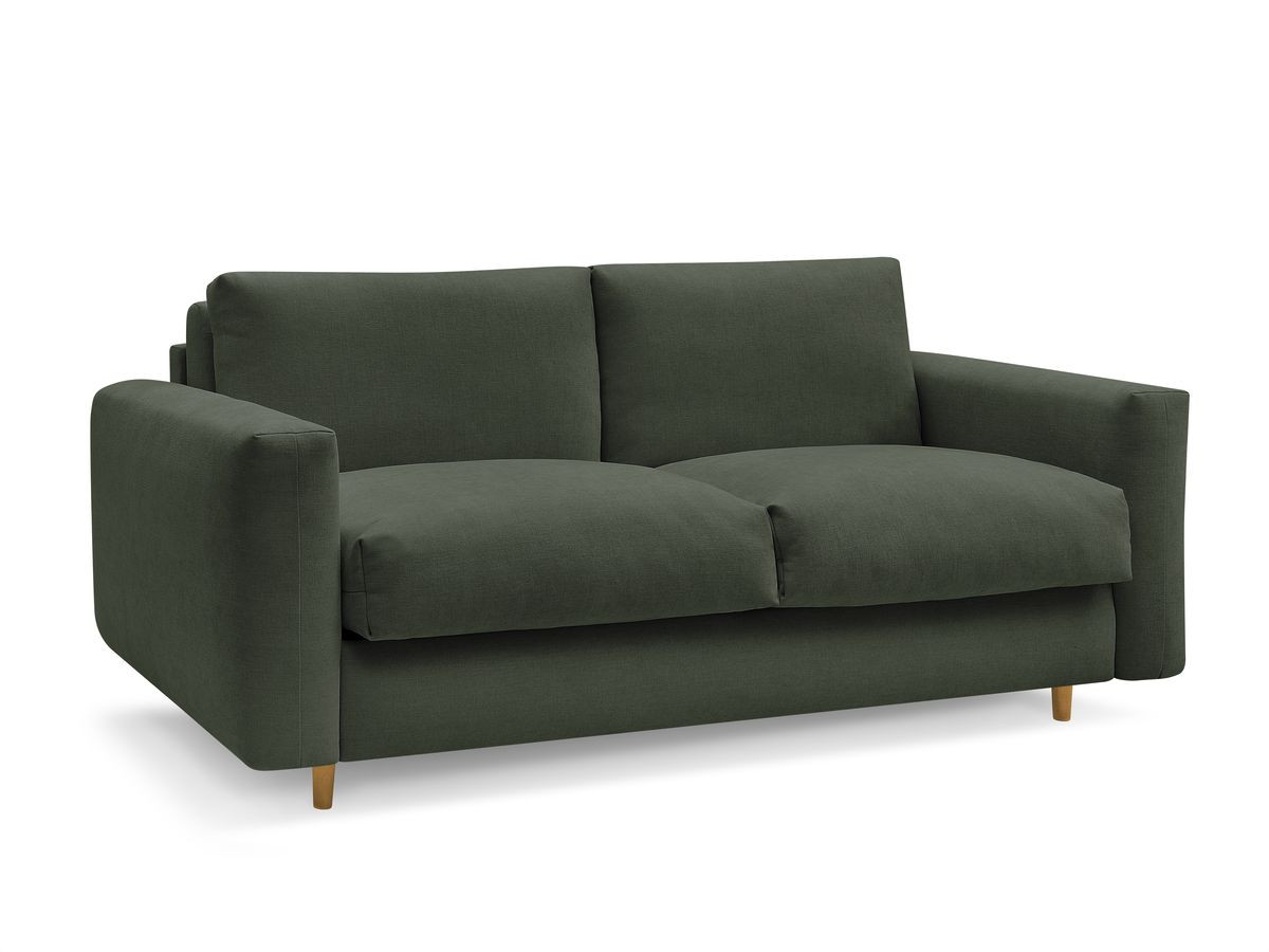 Bobochic Cocoone Schlafsofa 3-Sitzer Stoff Grün, Liegefläche 140 × 200 cm