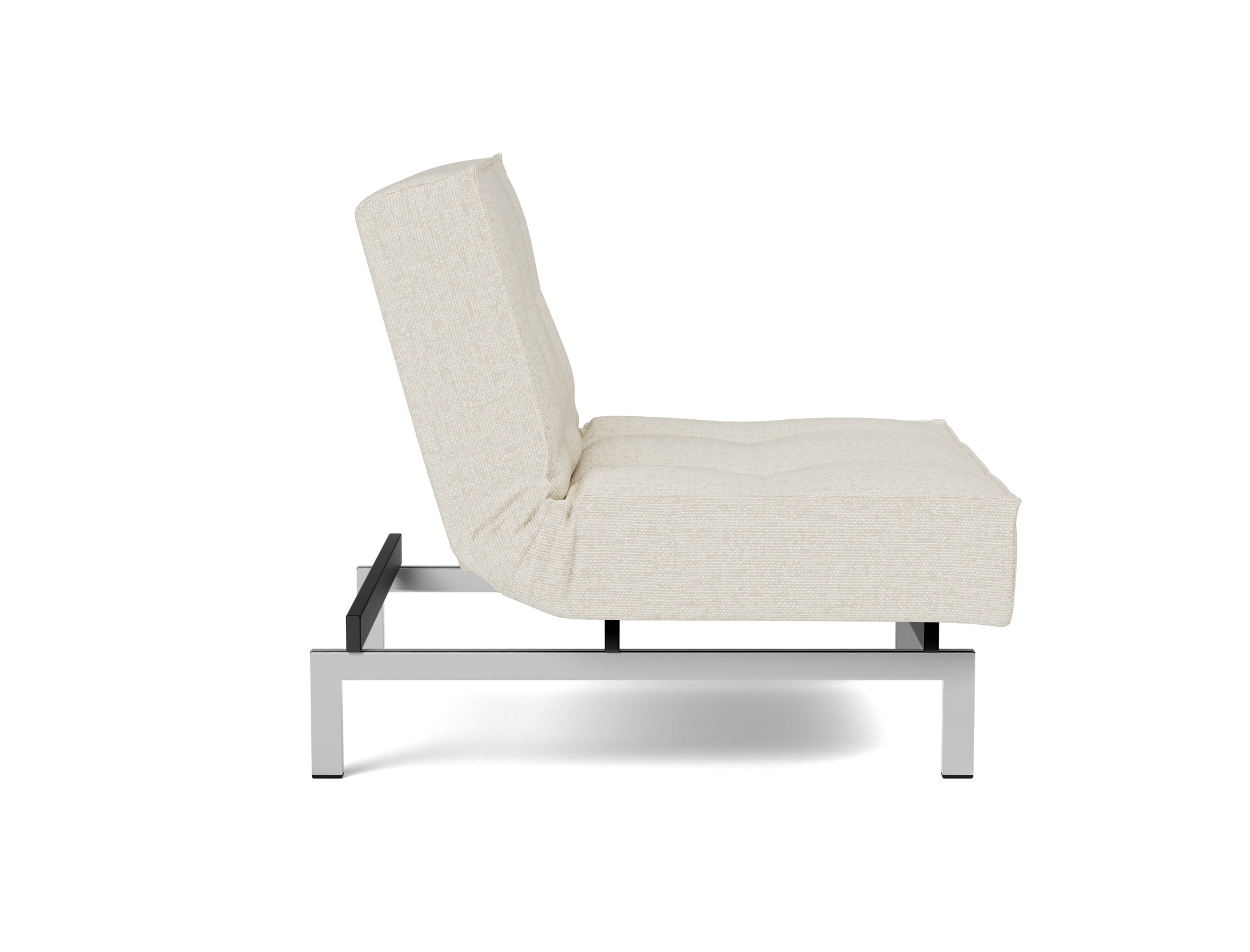 Sessel Splitback Boucle Skandi 531-Off-White Beine Chrom