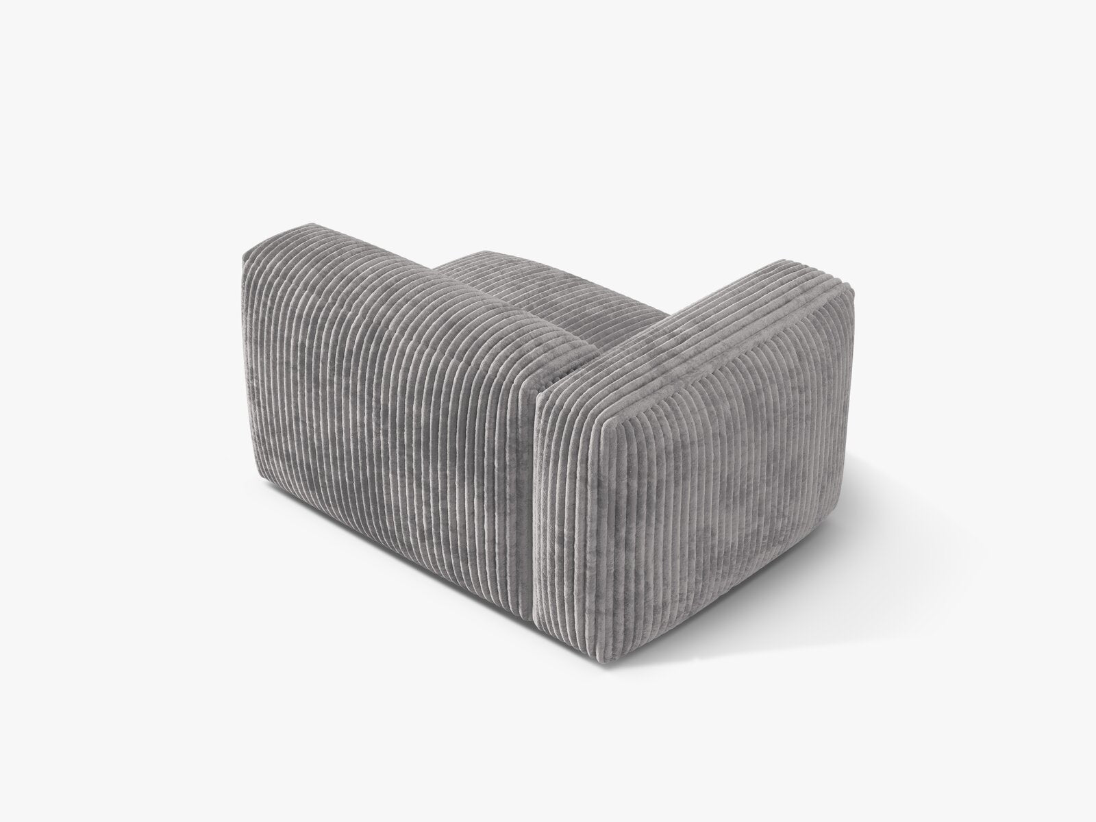 Micadoni Eckmodul Martina 1-Sitzer Links Kord Tilia Hellgrau