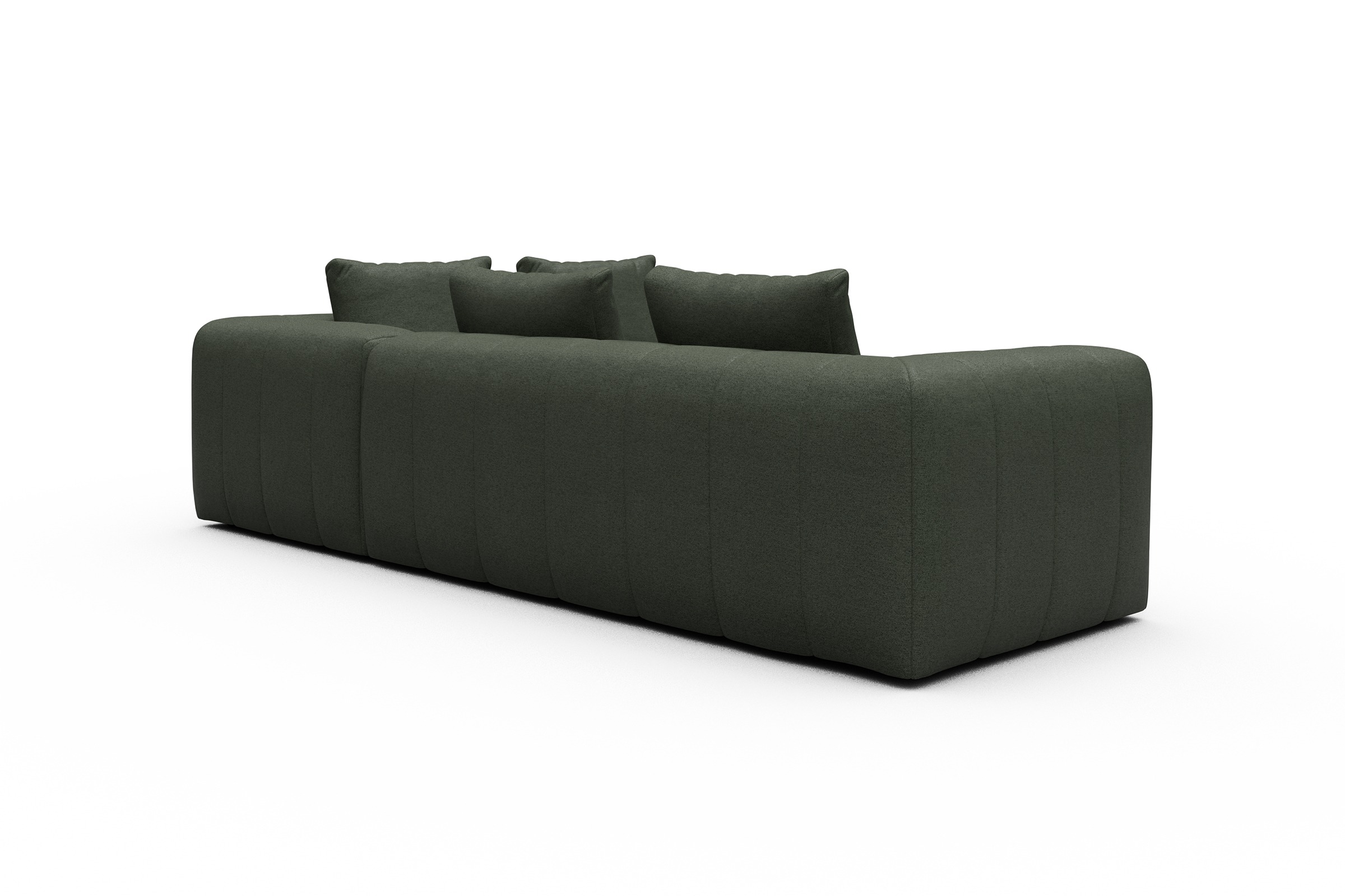 Ecksofa Hugo 2x 2,5-Sitzer Armlehne links Denari-Forest-Green