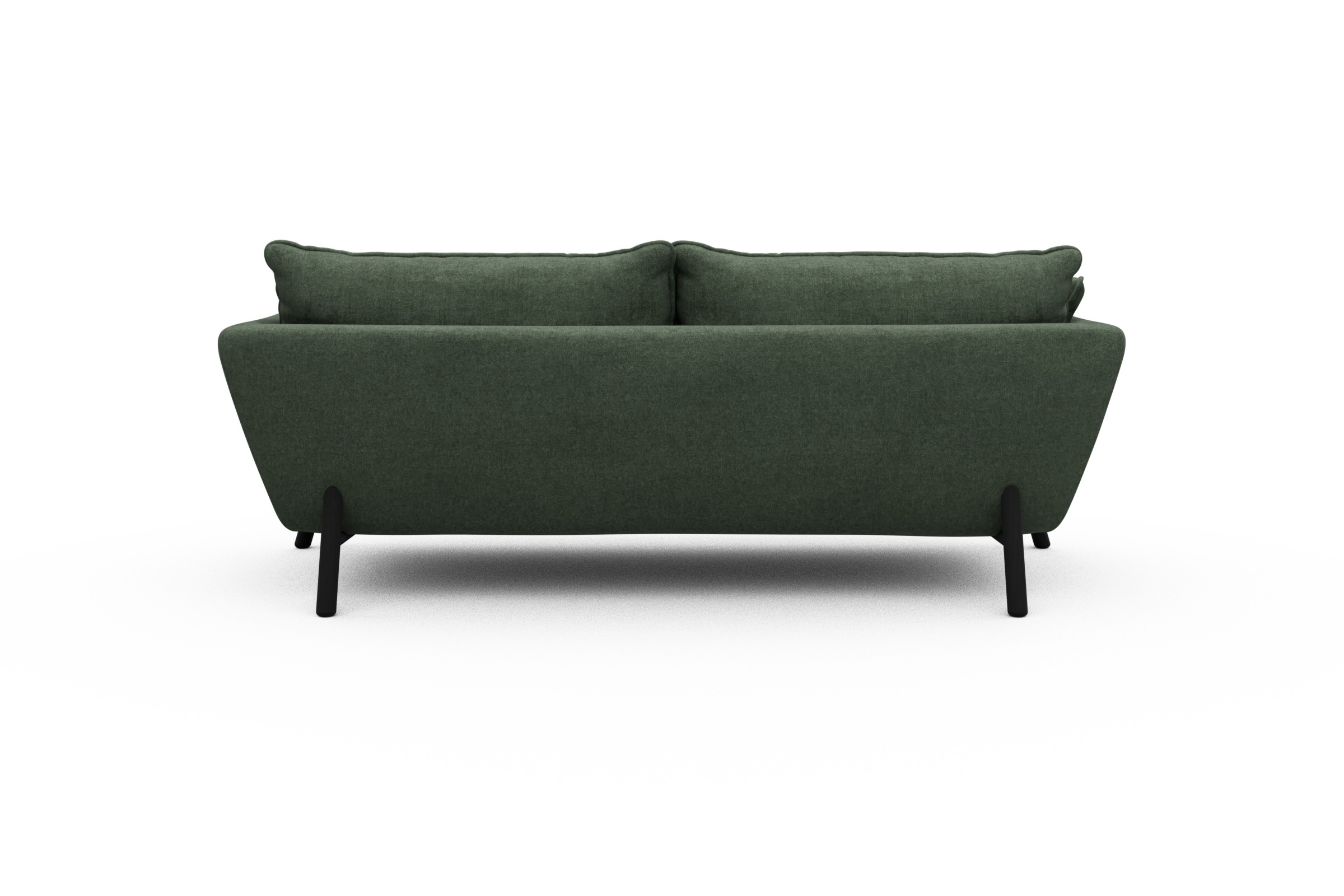 Sofa Emil PREMIUM 3-Sitzer Beinfarbe Eiche Schwarz Casone-Forest-Green