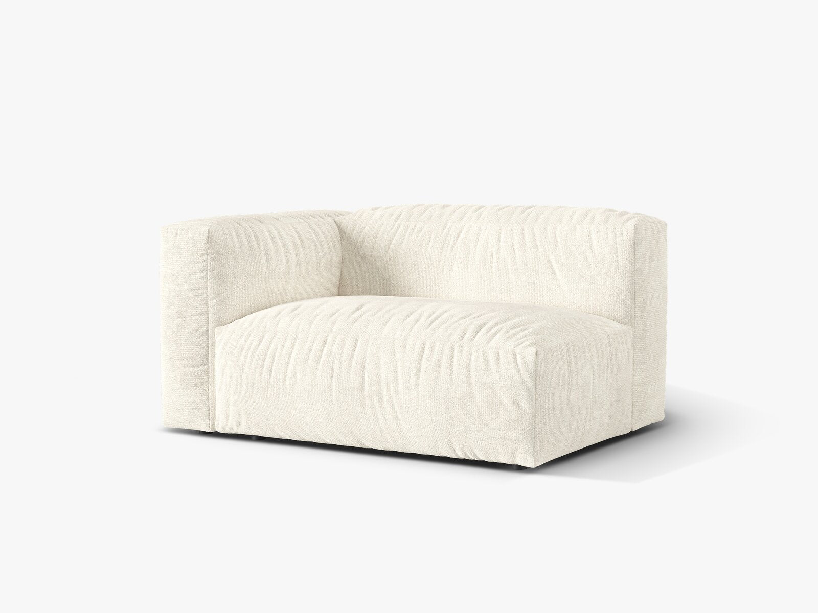 Micadoni Eckmodul Martina 1-Sitzer Groß Links Boucle Monet Elfenbein