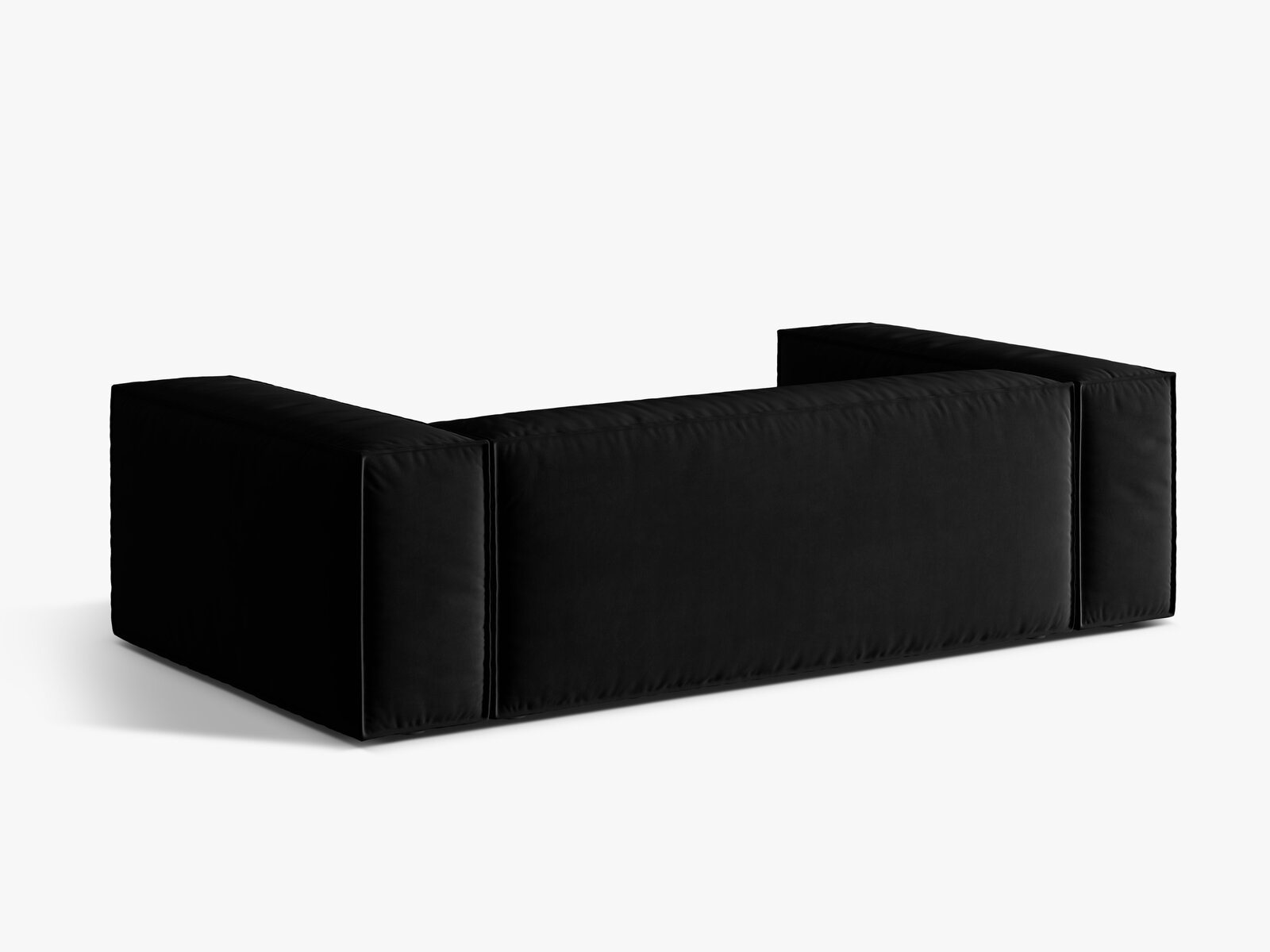 Micadoni Sofa Nuria 3-Sitzer Samt Schwarz