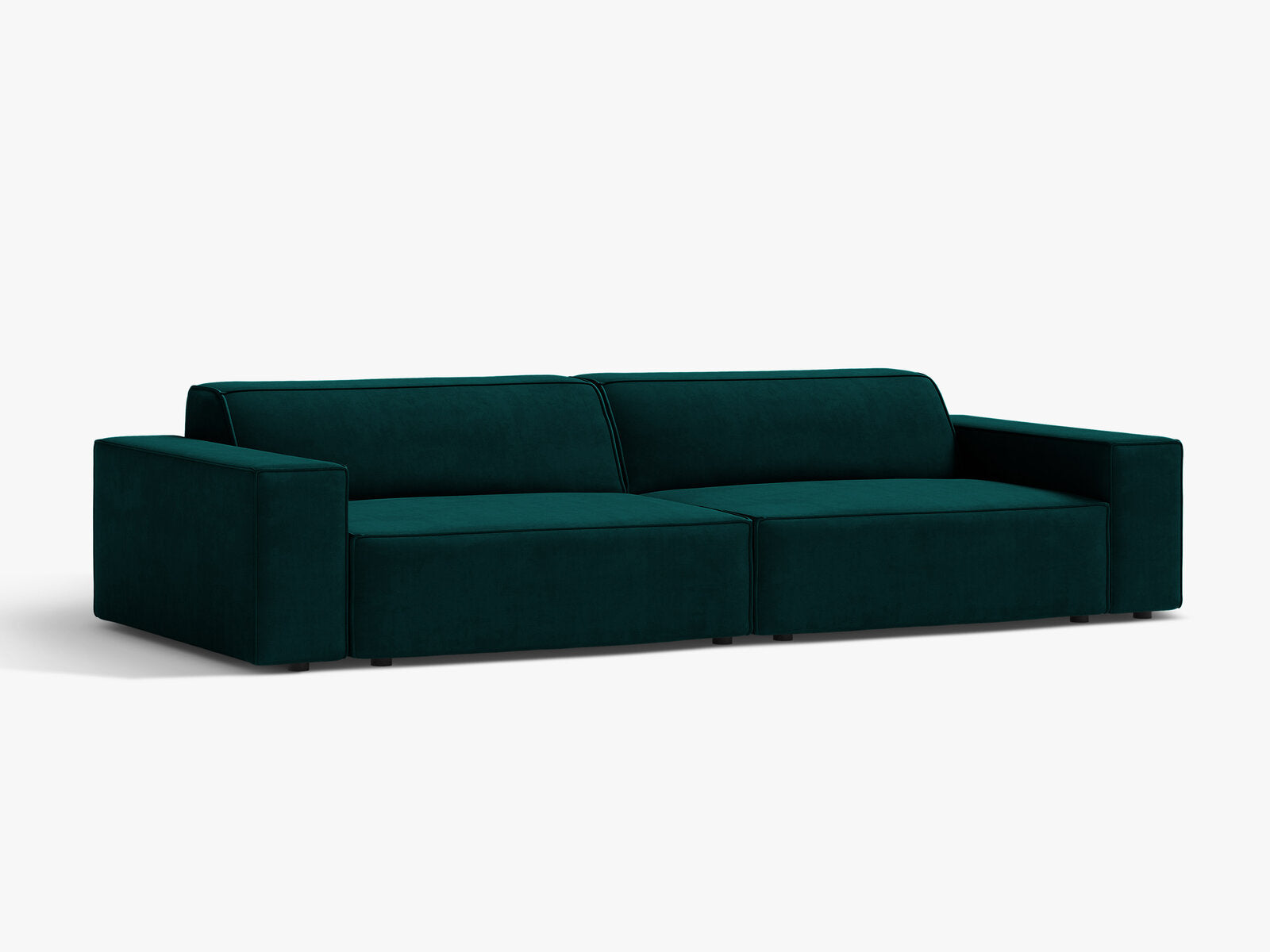 Micadoni Sofa Jodie 4-Sitzer Samt Venus Dunkel Petrol