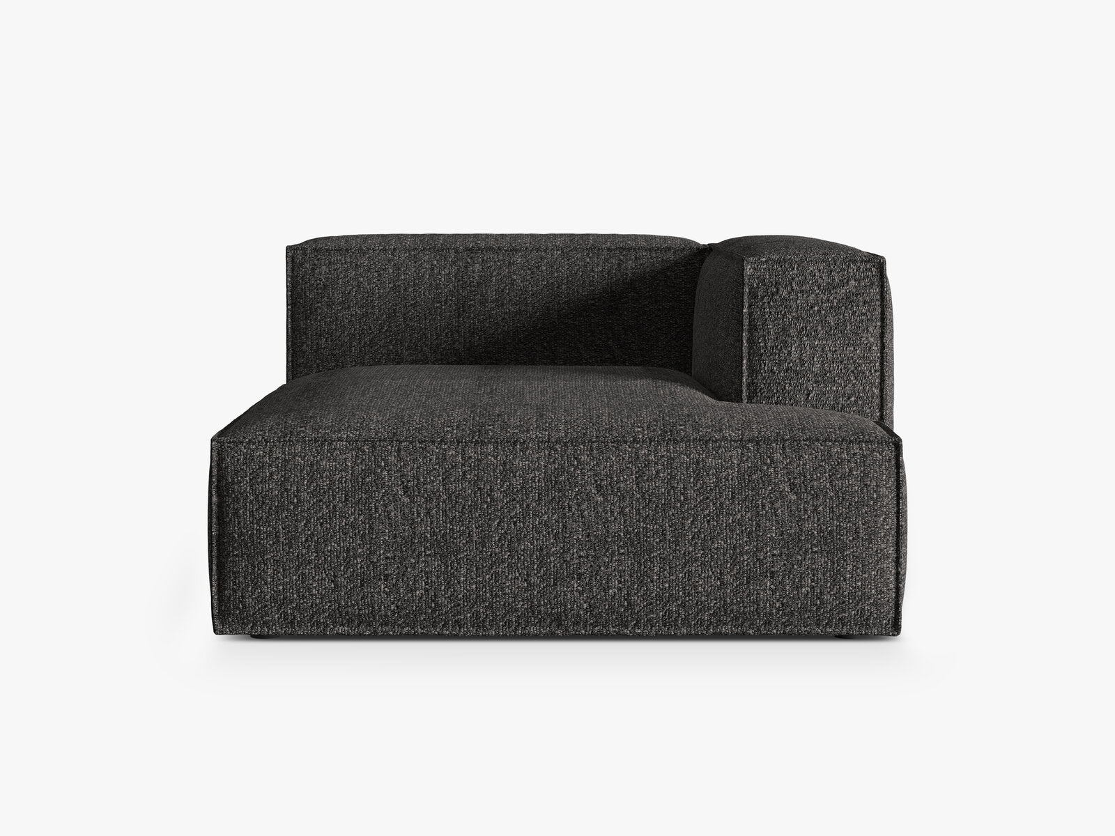 Micadoni Recamiere Nuria 1-Sitzer Rechts Boucle Anthrazit