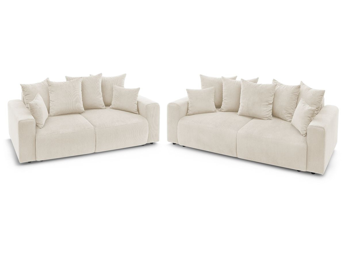 Bobochic Envy Sofa 5-Sitzer Cordsamt Beige