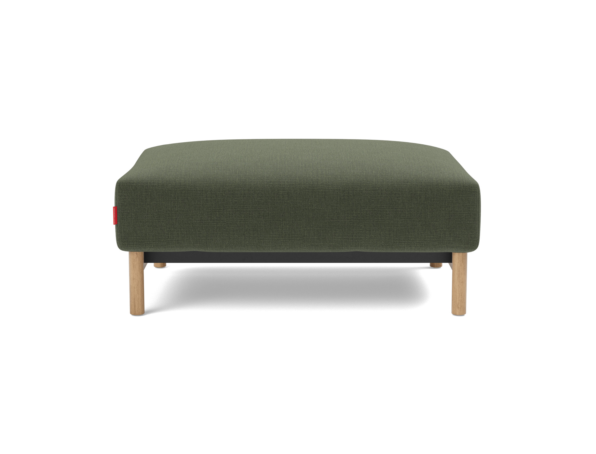 Hocker Malloy Chenille Esina 413-Olive-Green Beine Eiche