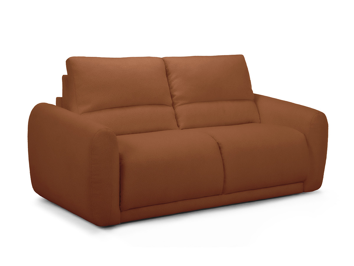 Bobochic Minorque Schlafsofa 2,5-Sitzer Chenille Orange, Liegefläche 160 × 200 cm