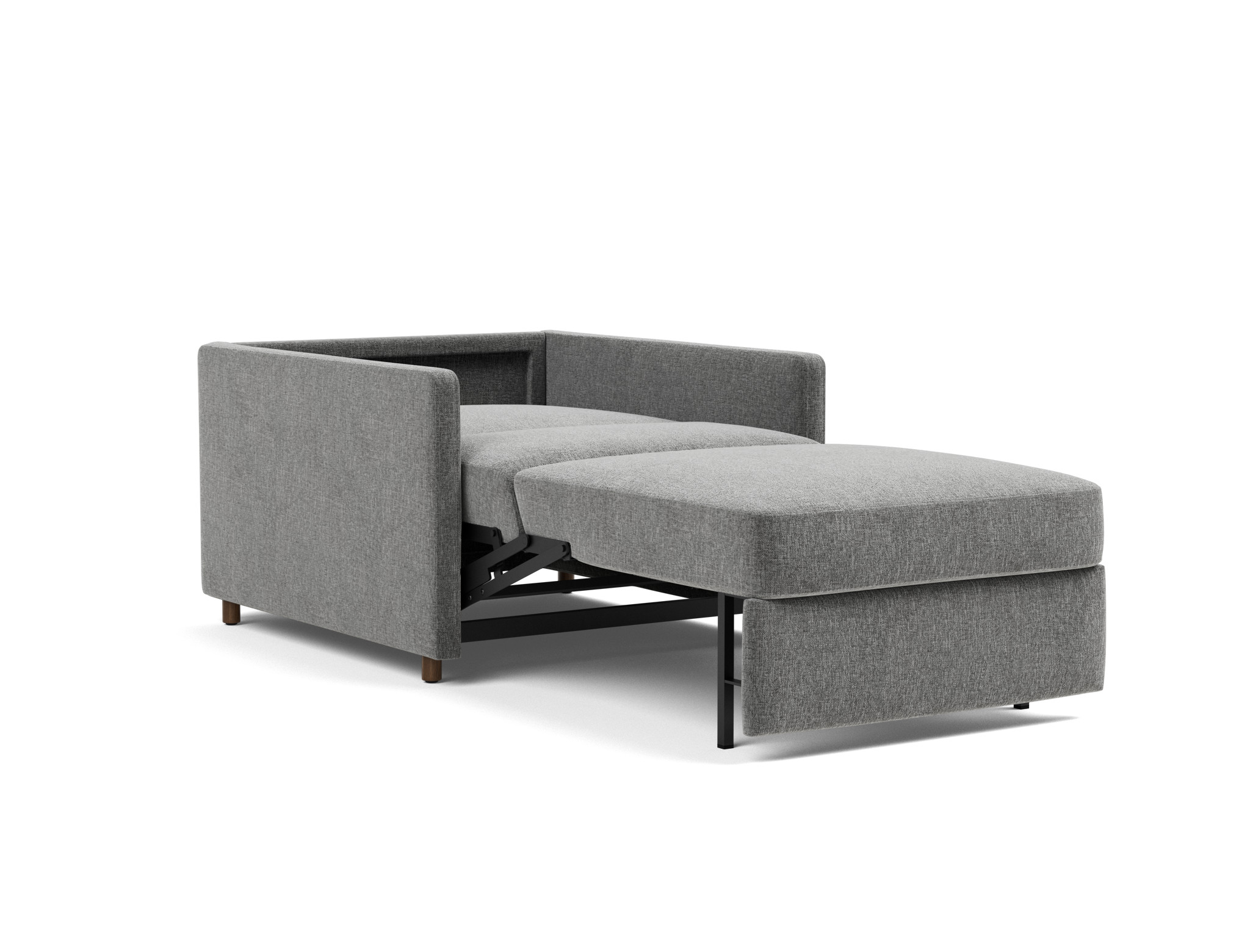 Schlafsessel Neah mit Slim-Armlehnen Strukturierter Stoff Twist 563-Charcoal
