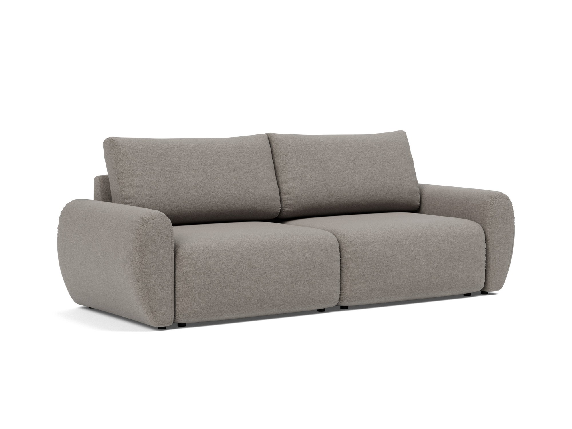 Schlafsofa Norum mit Curve-Armlehnen Flachgewebe Mixed Dance 521-Grey