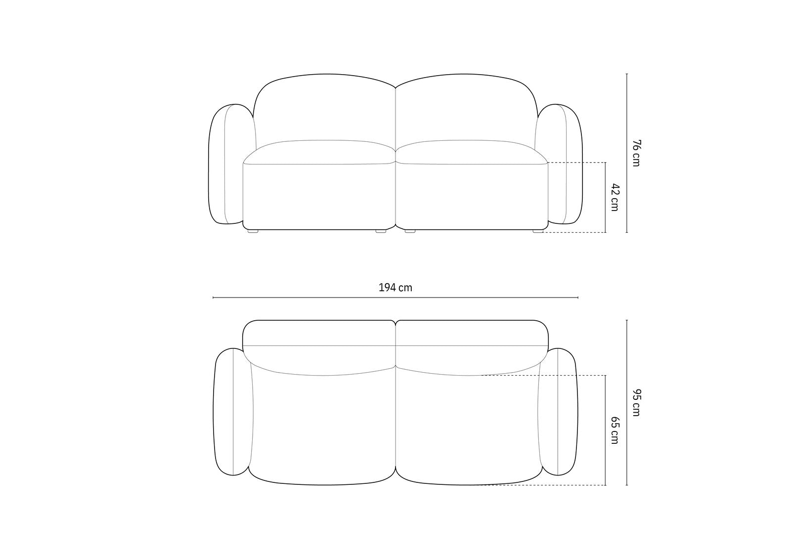 Micadoni Sofa Blair 2-Sitzer Samt Casino Terrakotta