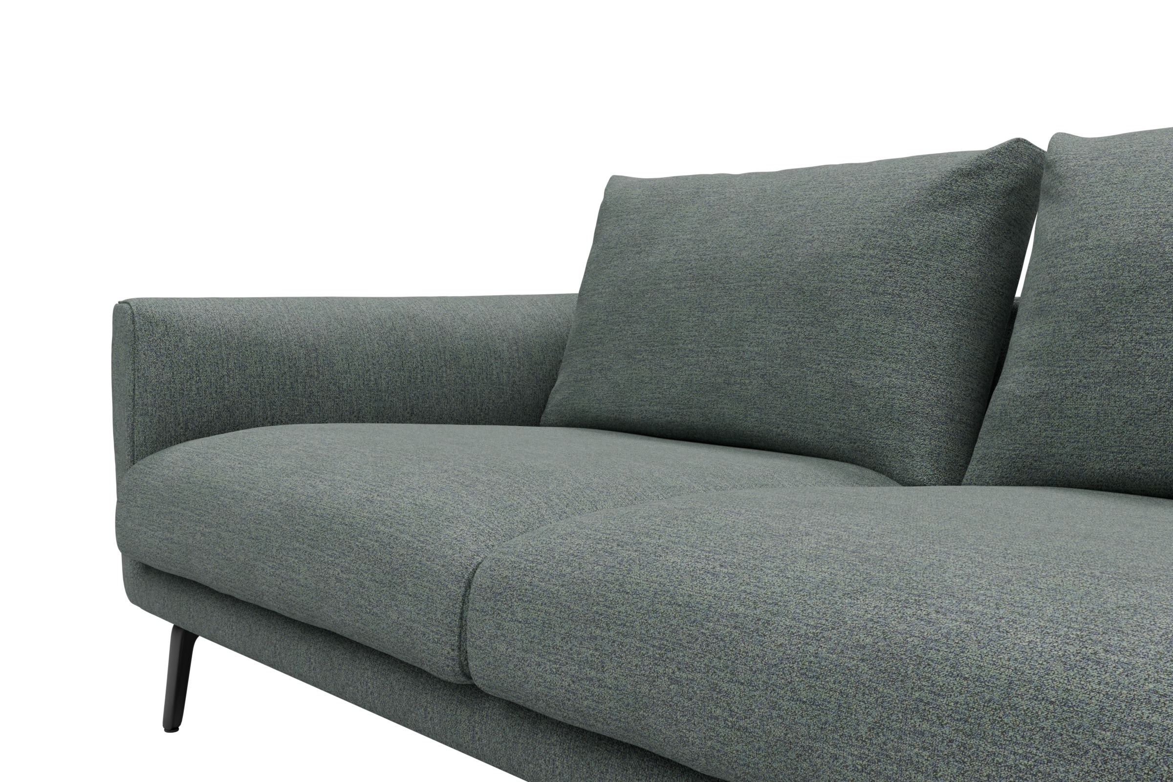 Ecksofa Karl Chaiselongue rechts mit 2,5-Sitzer Carreno-Ice-Blue