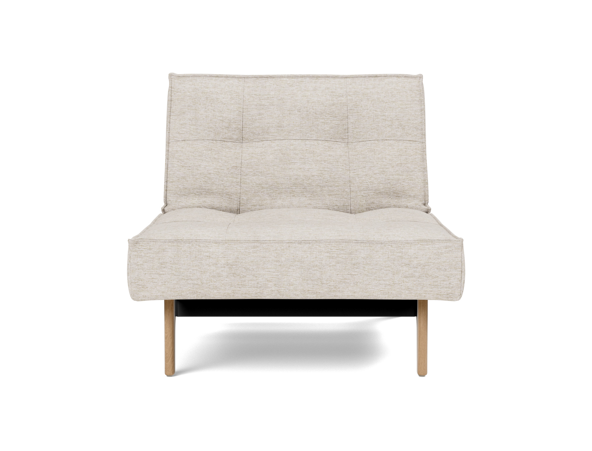 Sessel Splitback Chenille Yuveno 470-Natural Beine Eiche