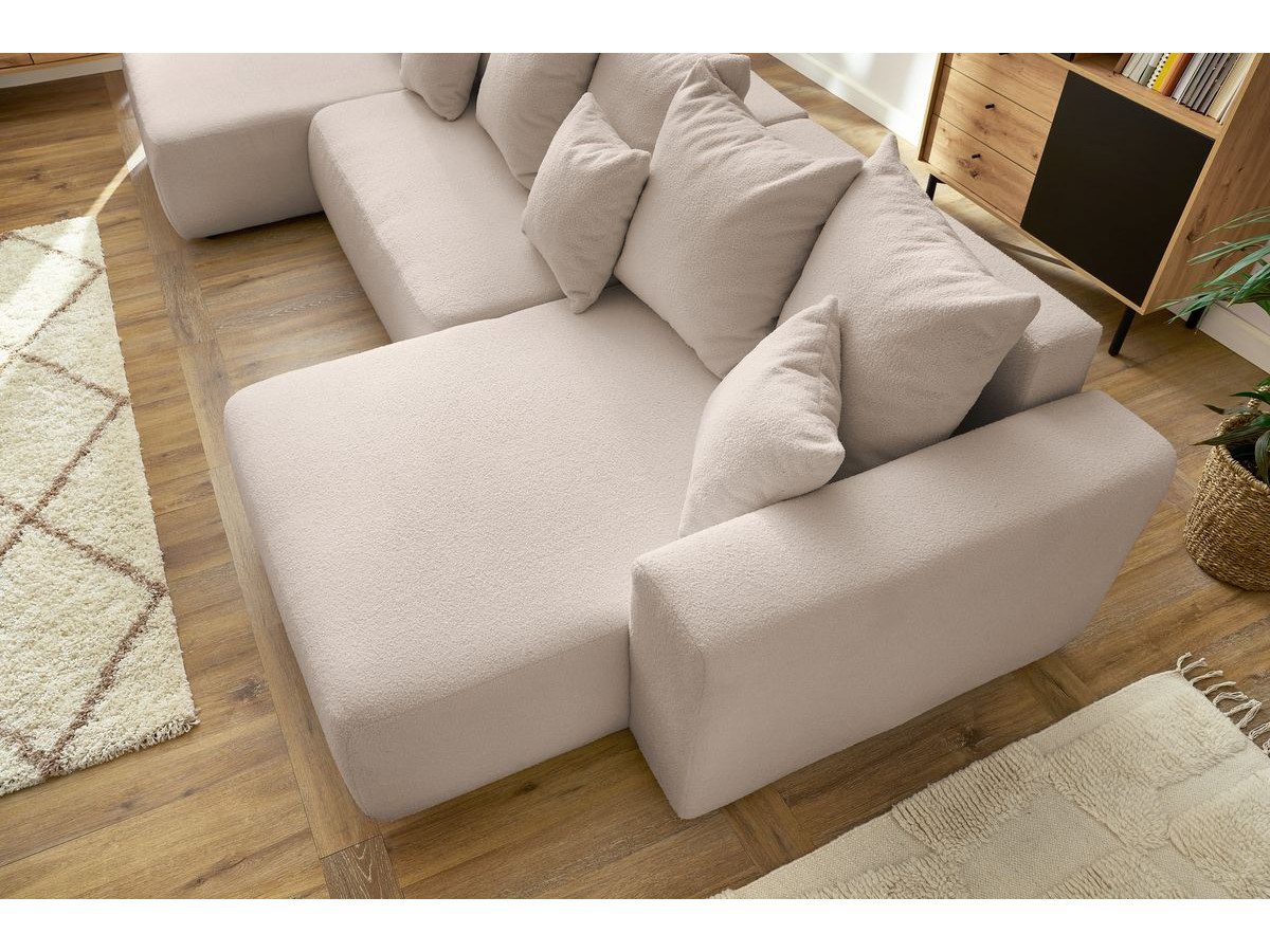 Bobochic Envy Wohnlandschaft Bouclé-Stoff Beige
