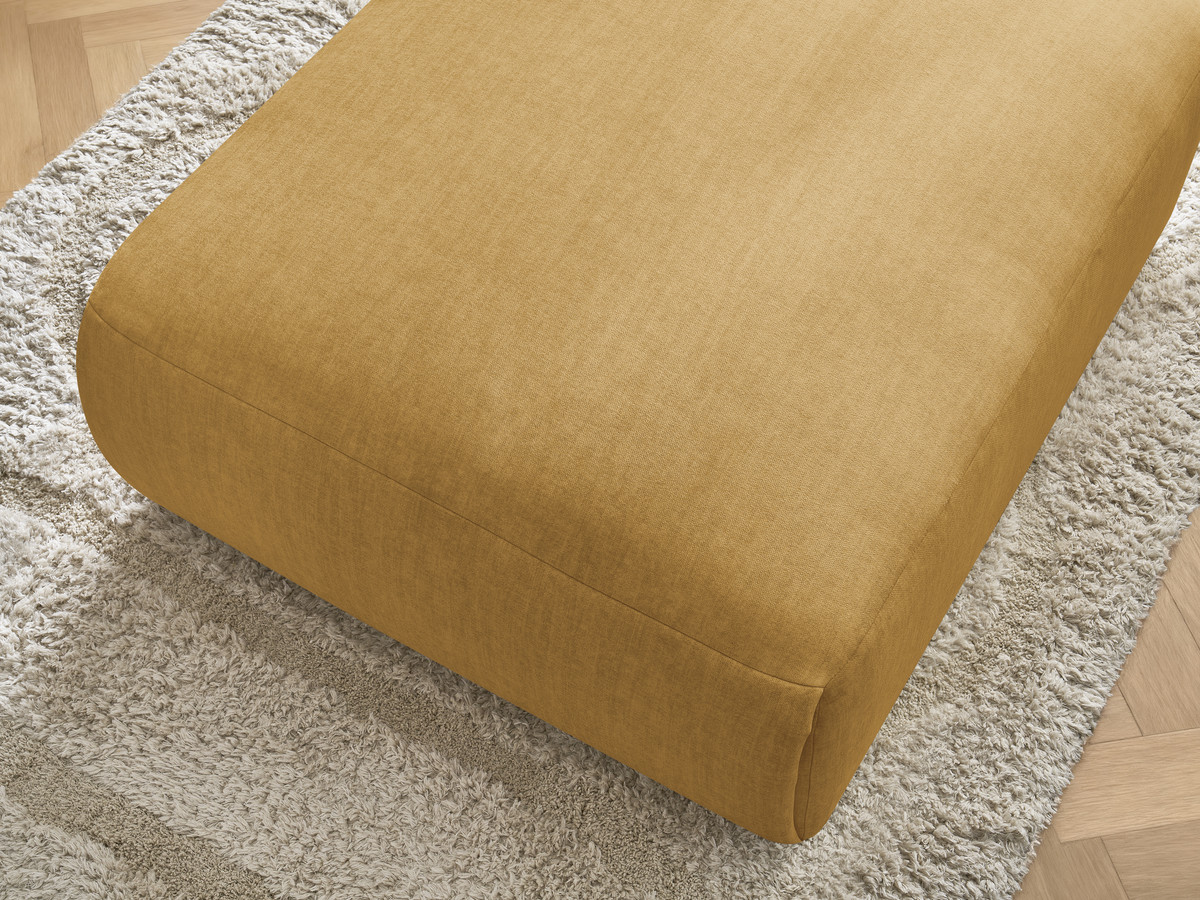 Bobochic Jana Pouf 94 × 114 cm Samt Gelb