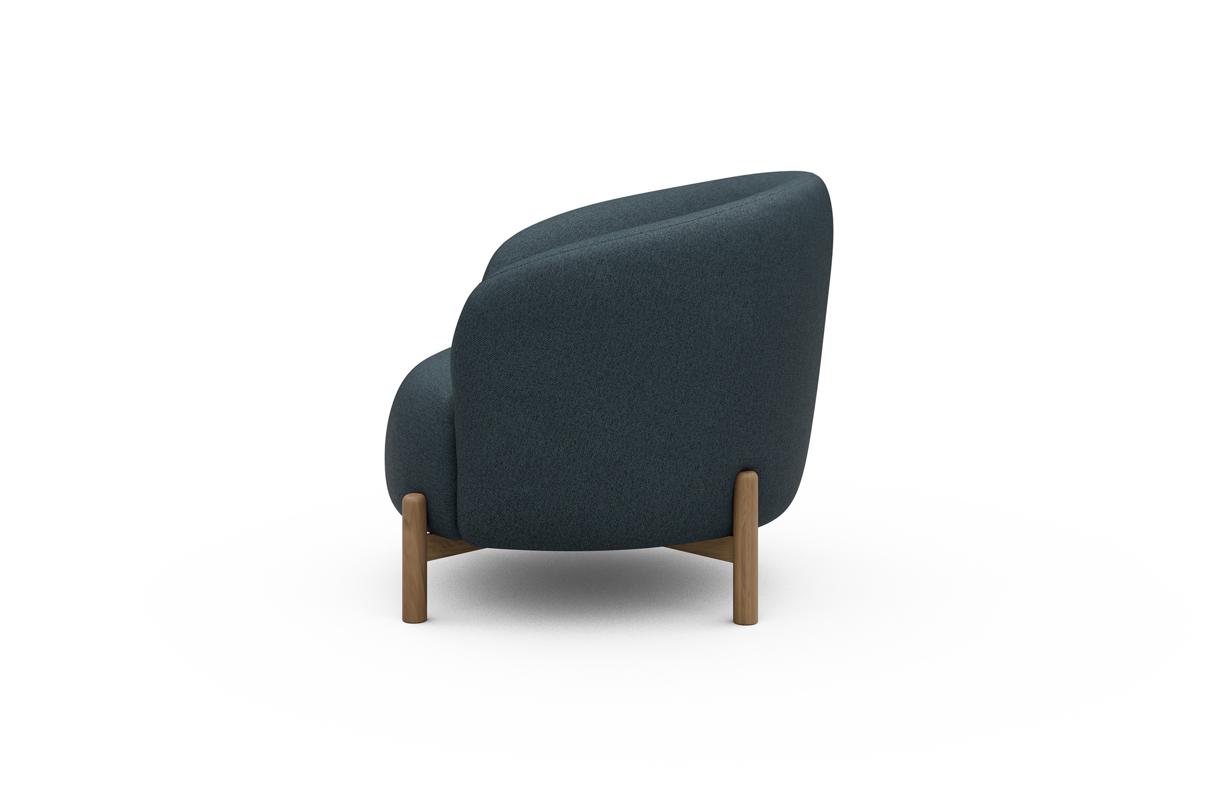 Sessel Ronda Holzbeine Eiche Natur Denari-Royal-Blue