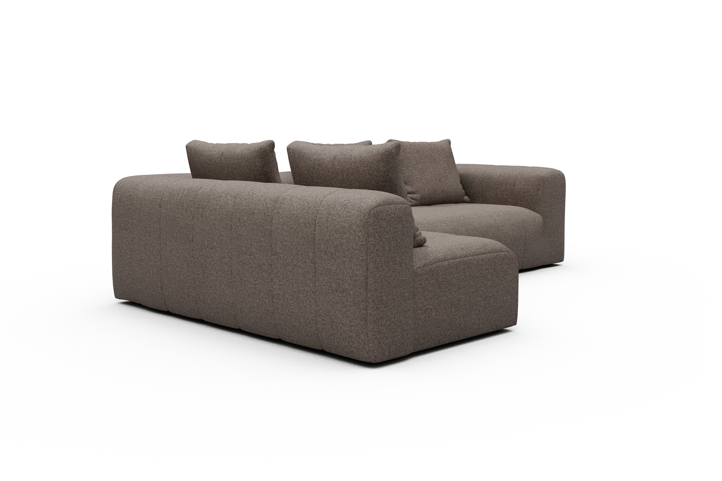 Ecksofa Hugo 2x 2,5-Sitzer Armlehne rechts Sama-Stone