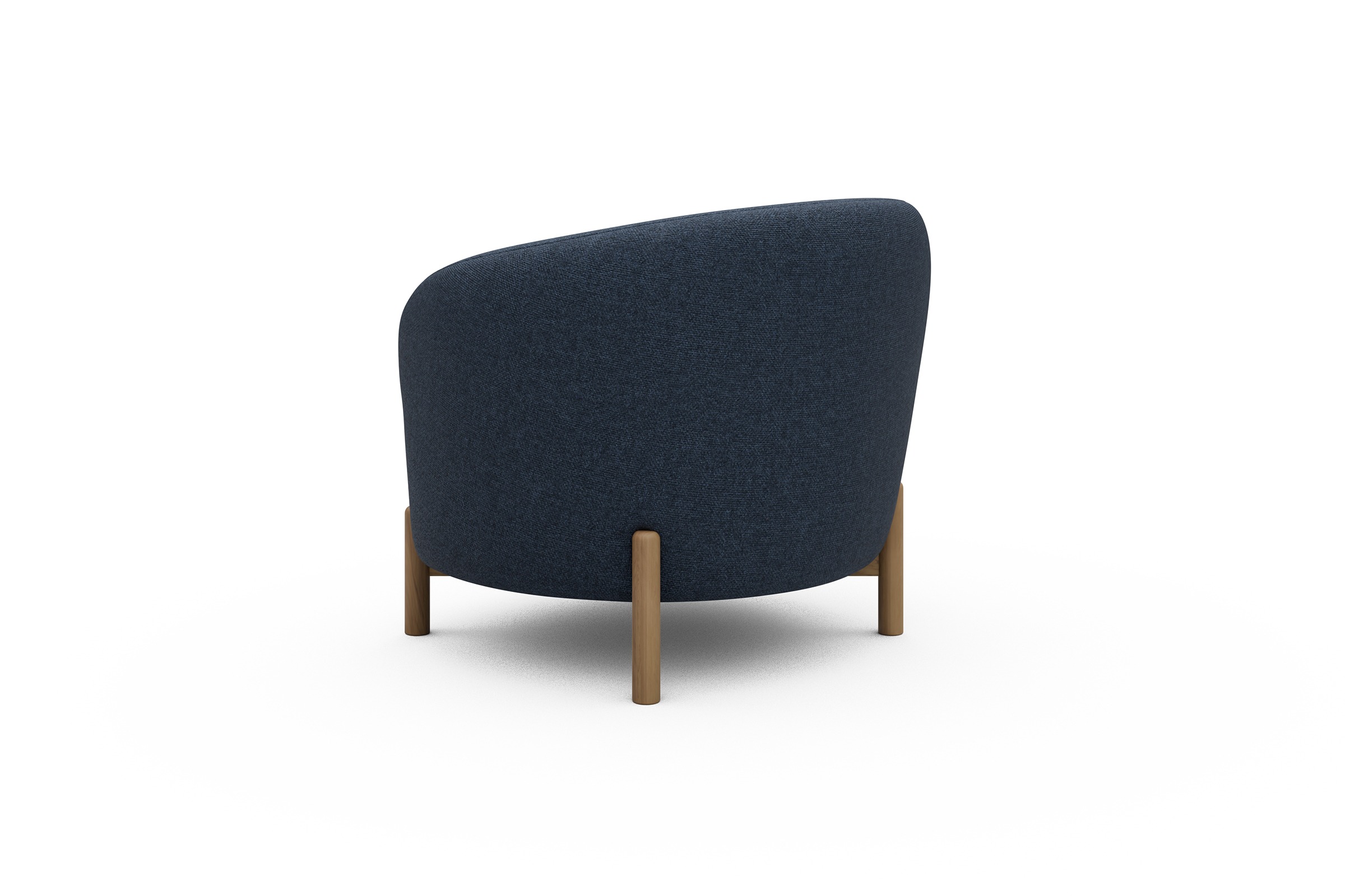 Sessel Ronda Holzbeine Eiche Natur Sama-Deep-Blue