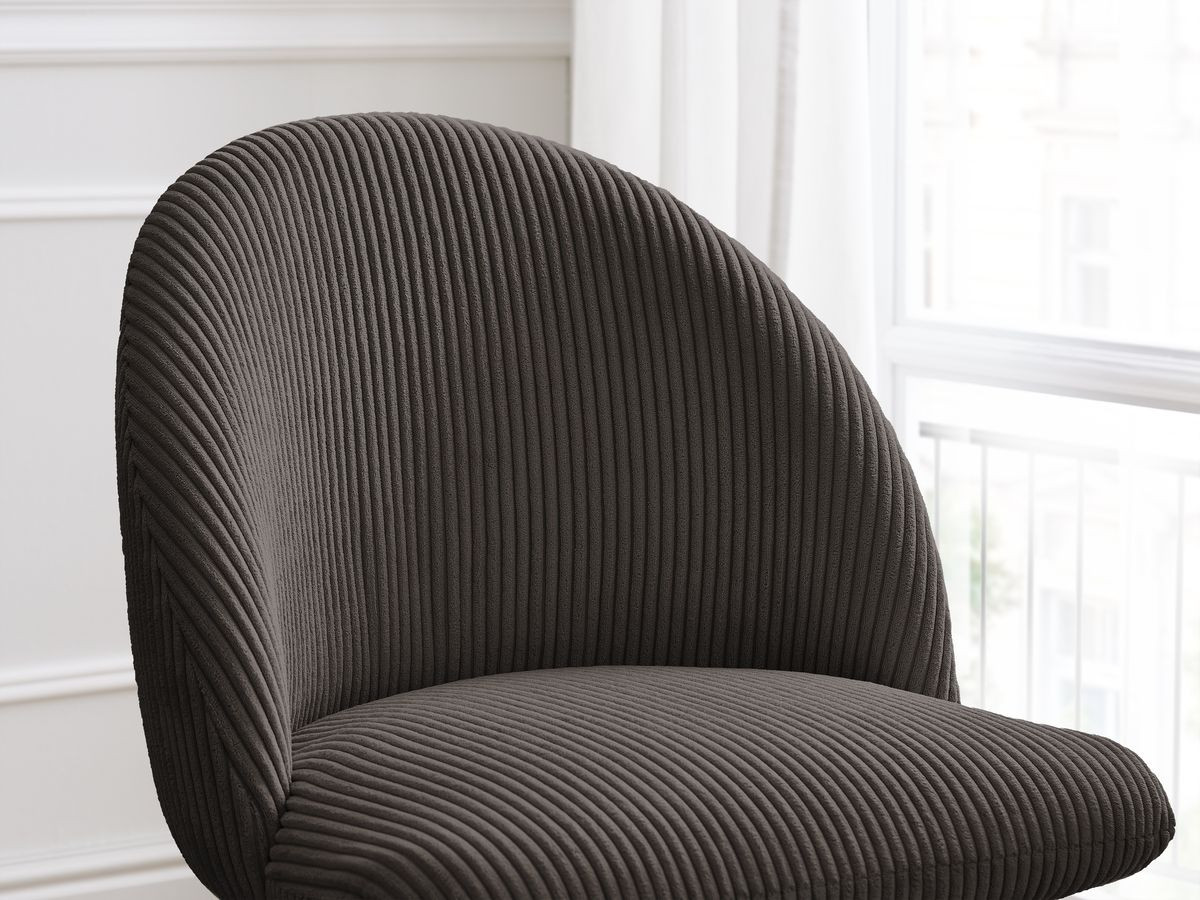Bobochic Lalie Esszimmerstuhl 2er-Set mit Sternfuß Cordsamt Taupe