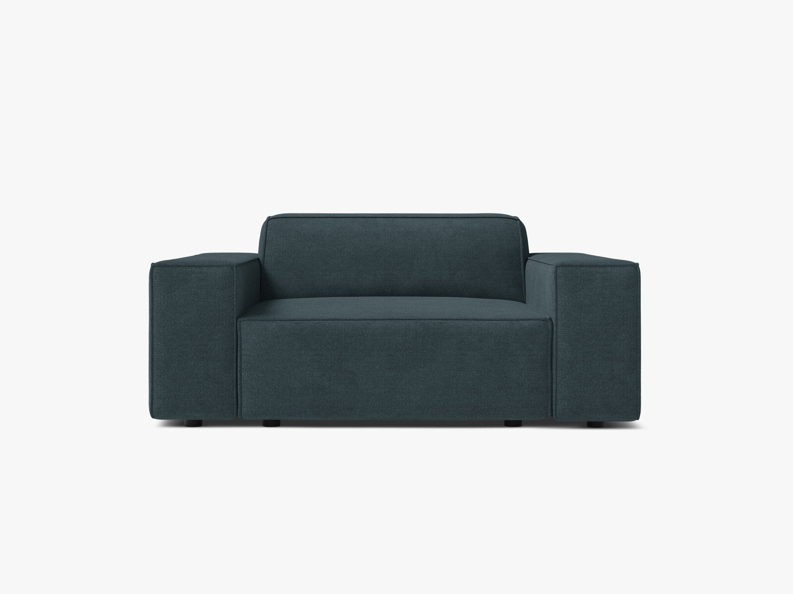 Micadoni Sessel Jodie 1-Sitzer Strukturierter Stoff Liberty Dunkel Petrol