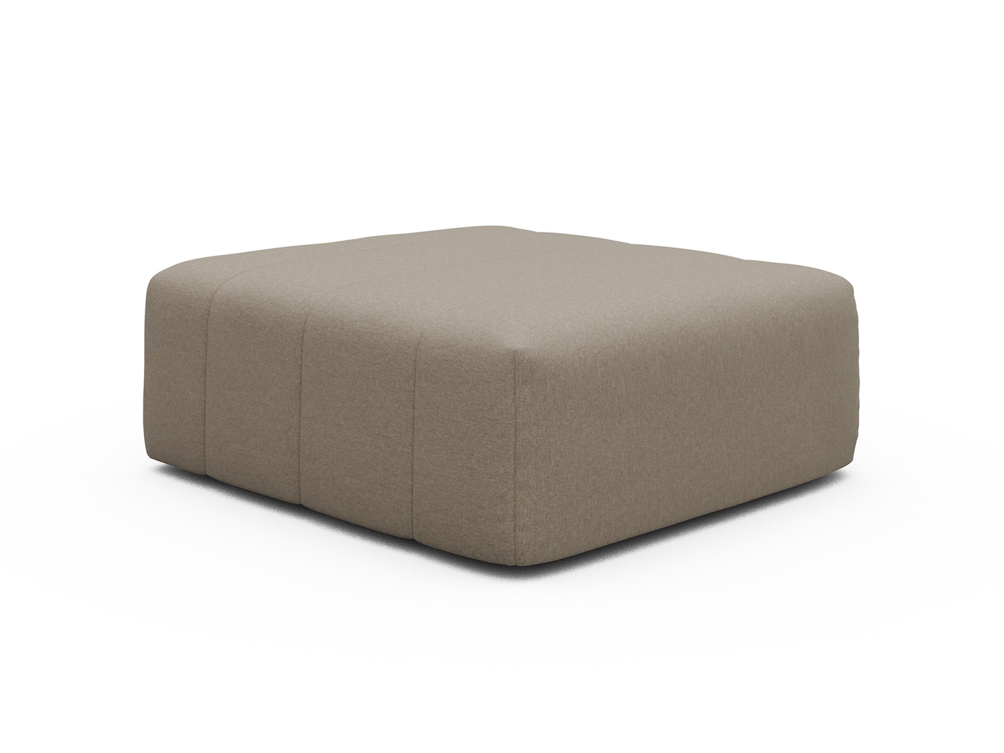 Ottomane Hugo Strukturierter Stoff Satya 445-Natural-Beige