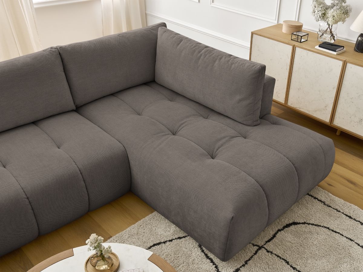 Bobochic Fuji Wohnlandschaft Stoff Taupe Ecke links