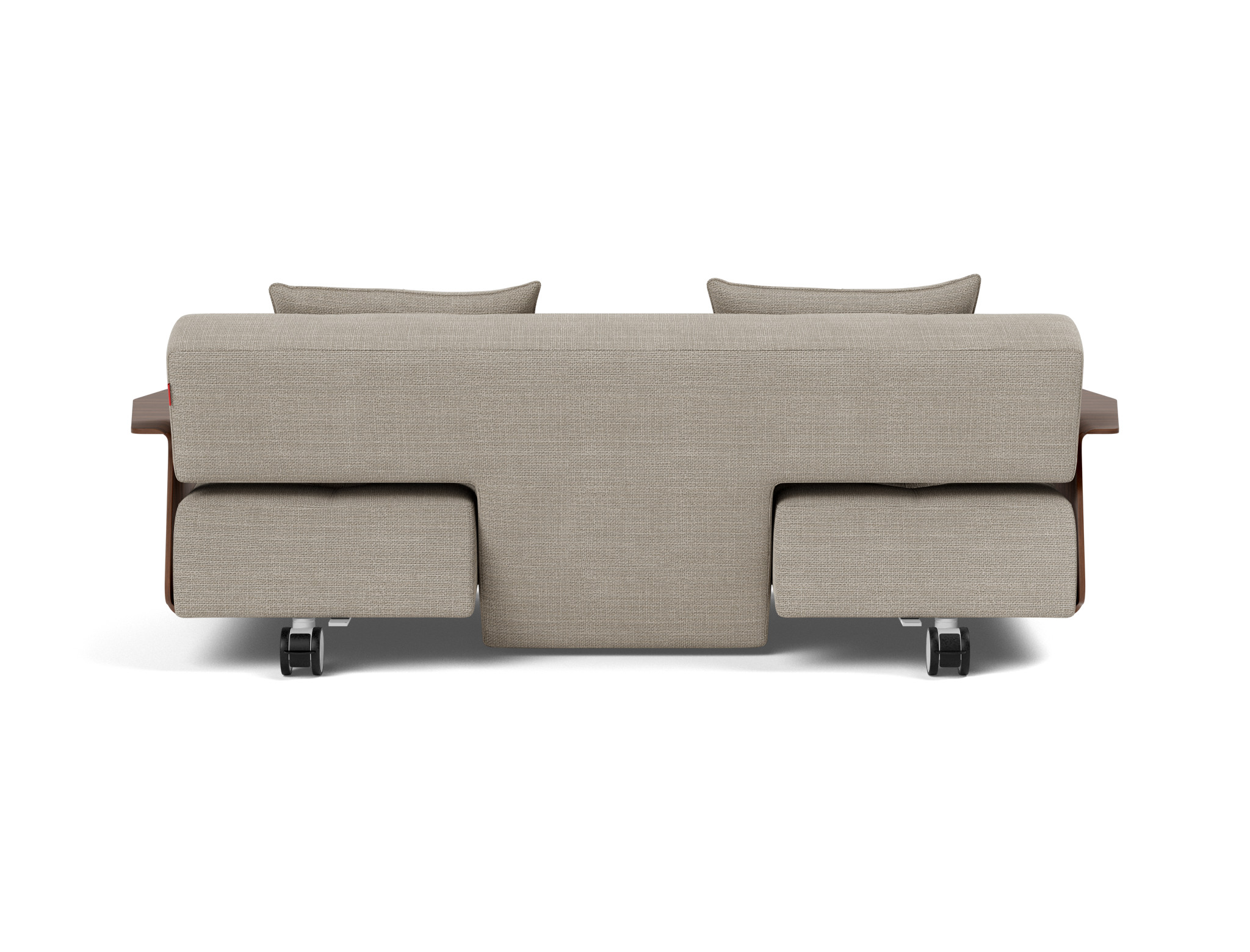 Schlafsofa Long Horn D.E.L. mit Armlehnen Strukturierter Stoff Kenya 579-Gravel