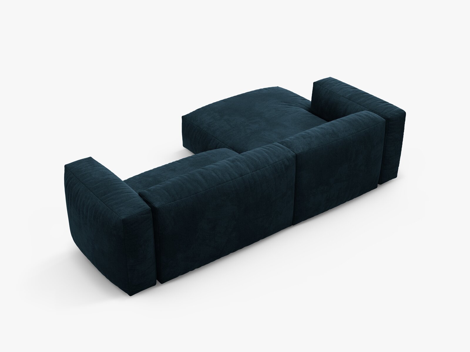Micadoni Martina Ecksofa 4-Sitzer mit Schlaffunktion Links Samt Vogue Dunkelpetrol