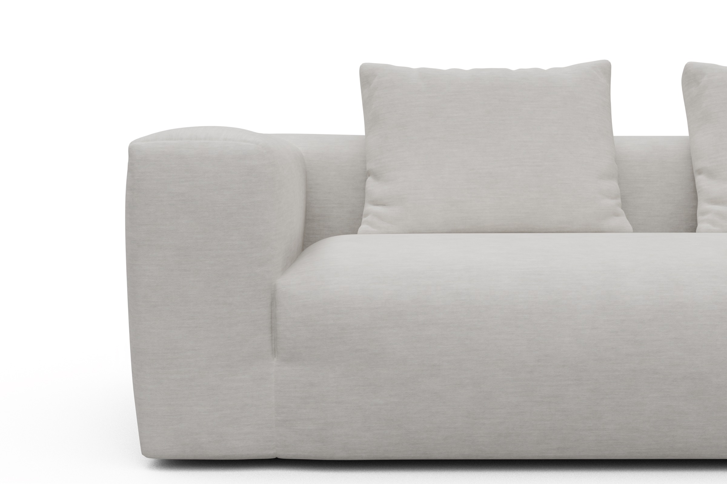 Ecksofa Fred Chaiselongue rechts mit 2,5-Sitzer Vivus-Dusty-Off-White