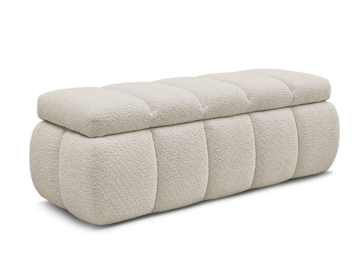 Bobochic Denali Bettbank 146 × 56 cm Bouclé-Stoff Beige