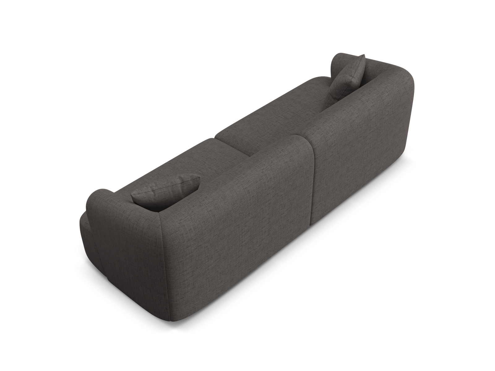 Cosmopolitan Design Sofa Campi 4-Sitzer Strukturierter Stoff Moly Grau