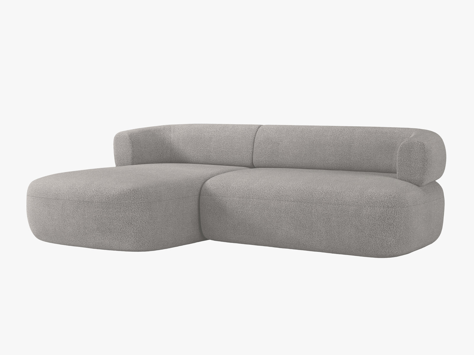 Micadoni 5-Sitzer Ecksofa Jenny Links Boucle Now or Never Hellgrau