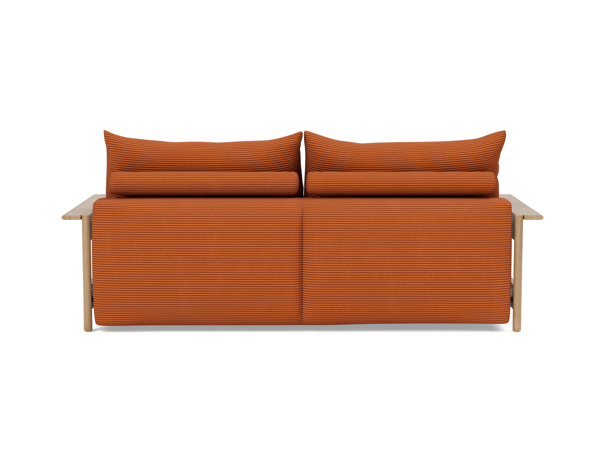 Schlafsofa Malloy Wood Kord Corduroy 595-Burnt-Orange