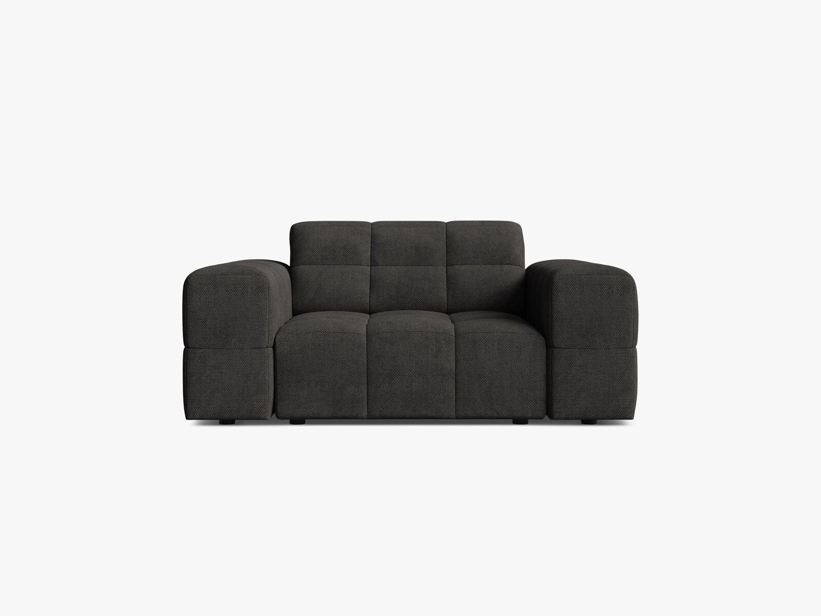 Micadoni Sessel Jennifer 1-Sitzer Chenille Eden Dunkelgrau