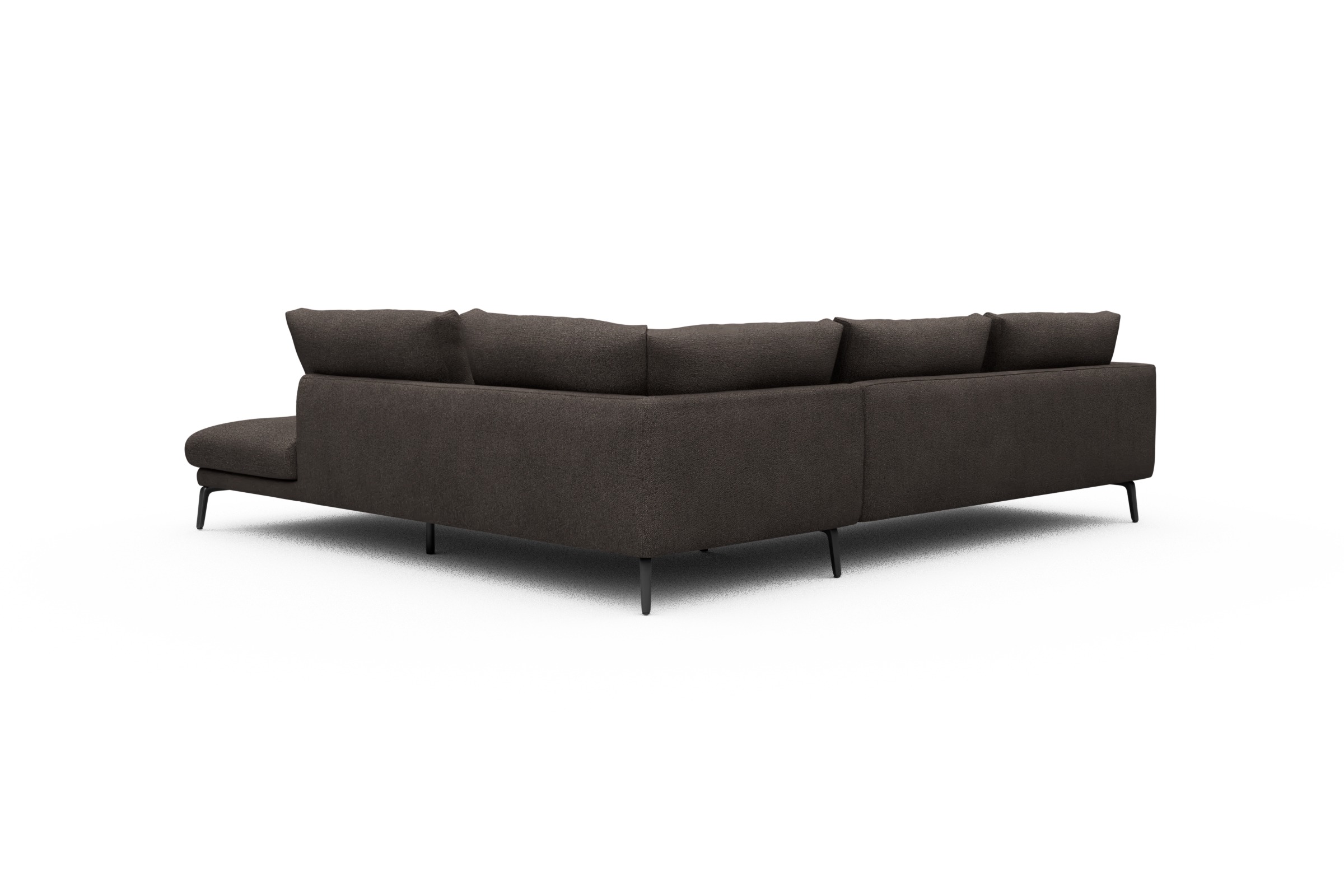 Ecksofa Karl Relax-Ecke rechts mit 2,5-Sitzer Boucle-Taupe