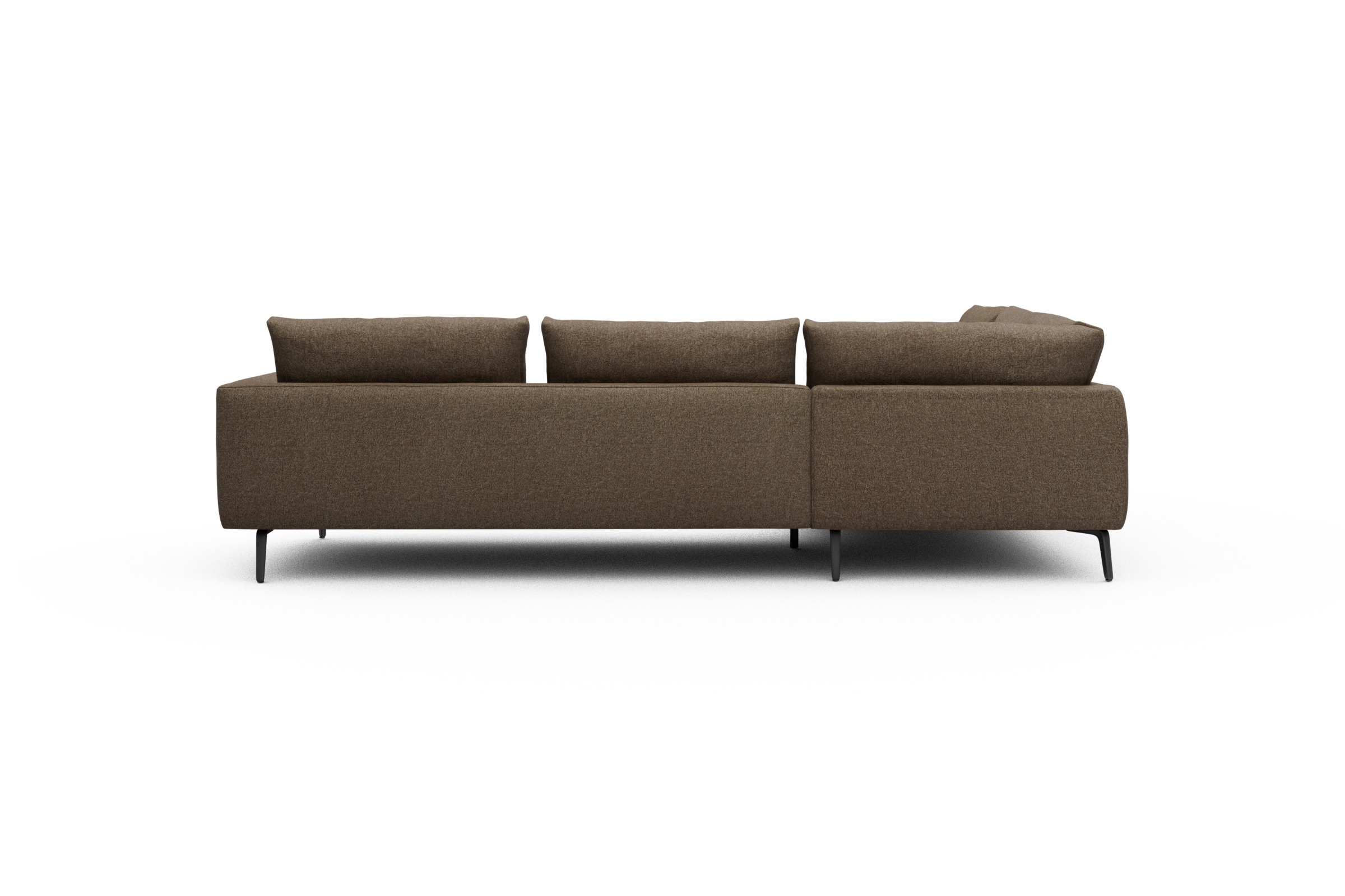 Ecksofa Karl Relax-Ecke links mit 2,5-Sitzer Aivi-Khaki-Brown