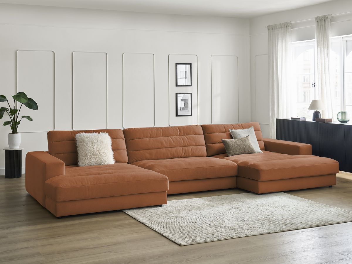 Bobochic Sierra Wohnlandschaft Samt Orange
