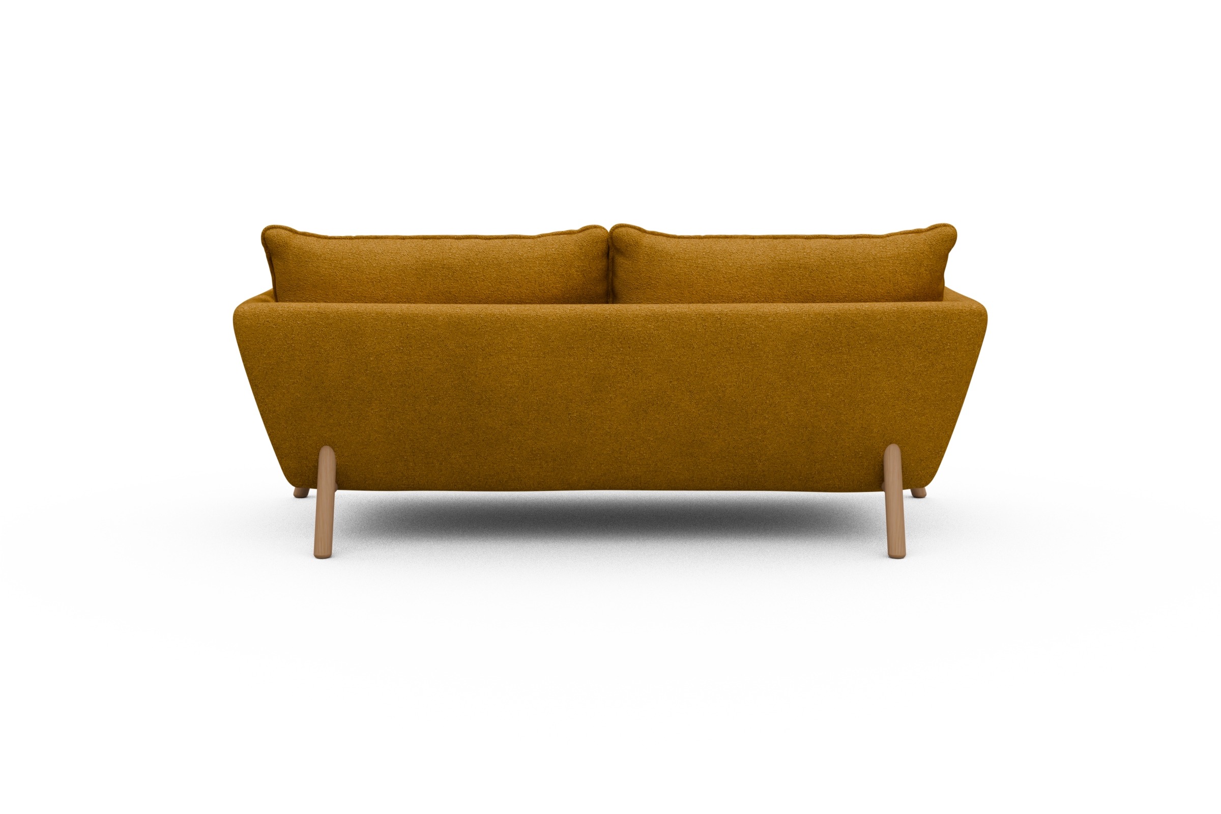 Sofa Emil PREMIUM 2-Sitzer Beinfarbe Eiche Natur Boucle-Ochre