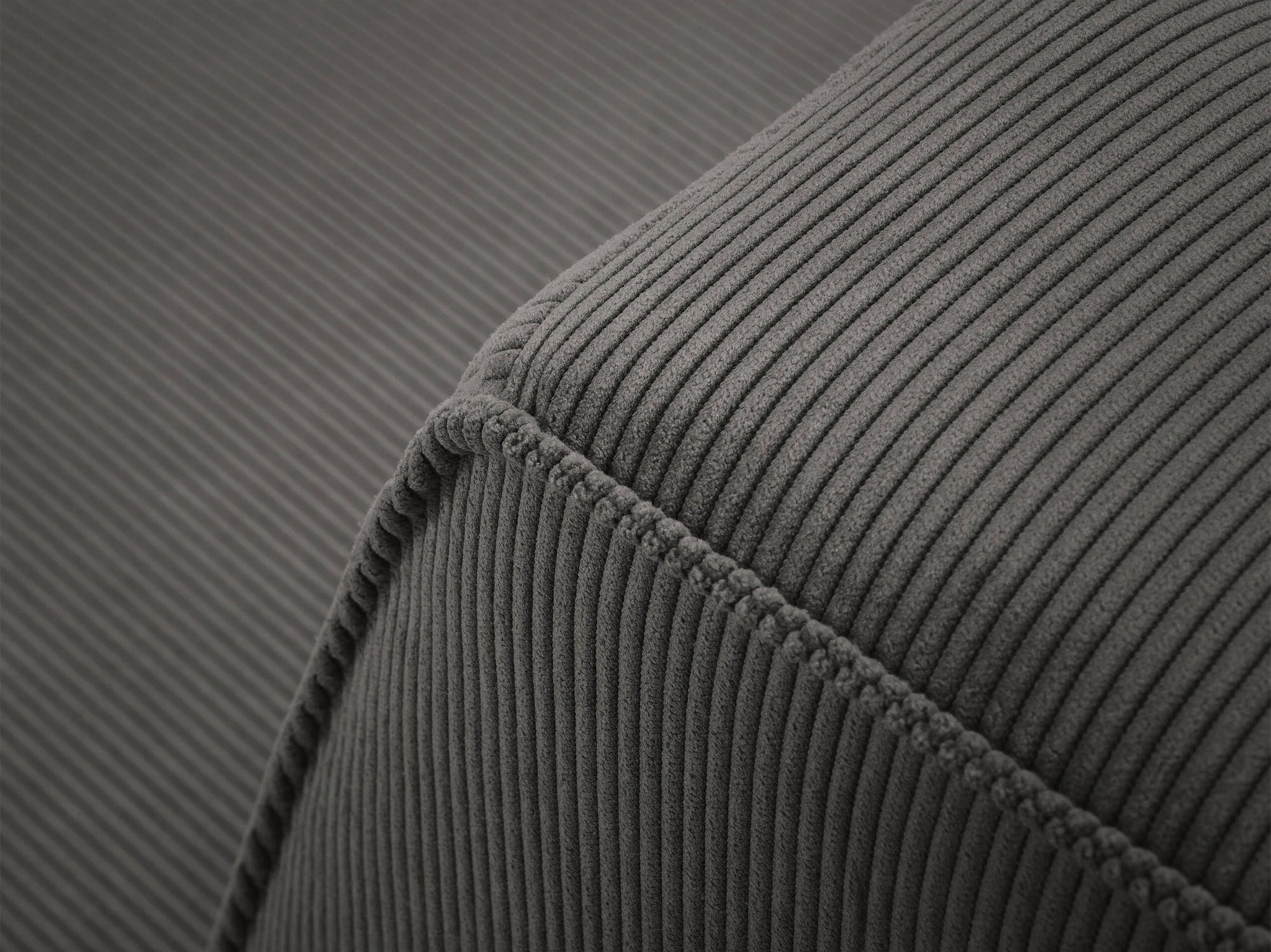 Micadoni Panorama-Ecksofa Ruby 7-Sitzer Links Kord Scala Dunkelgrau