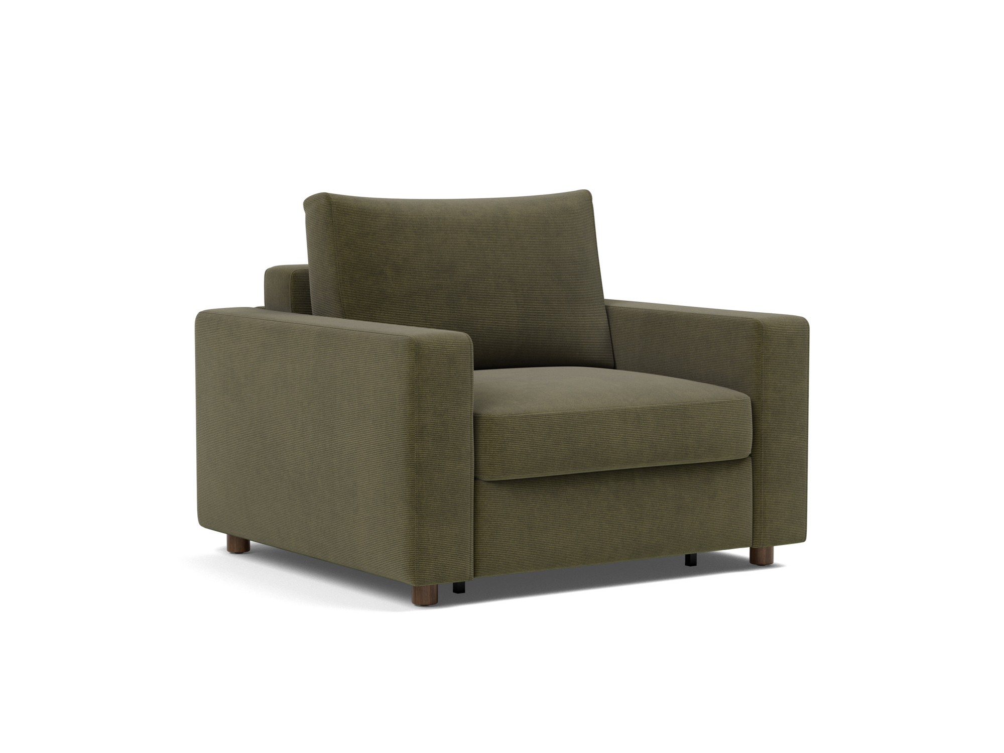 Schlafsessel Neah mit Standard-Armlehnen Kord Cordufine 316-Pine-Green