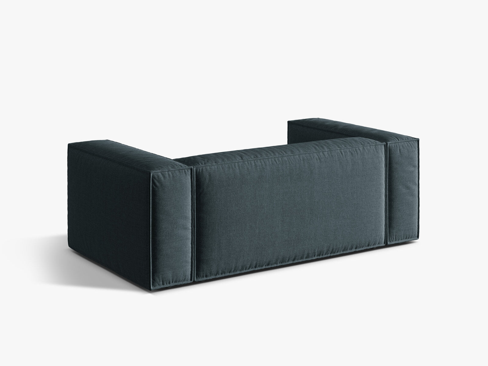 Micadoni Sofa Nuria 2-Sitzer Strukturierter Stoff Dunkel Petrol