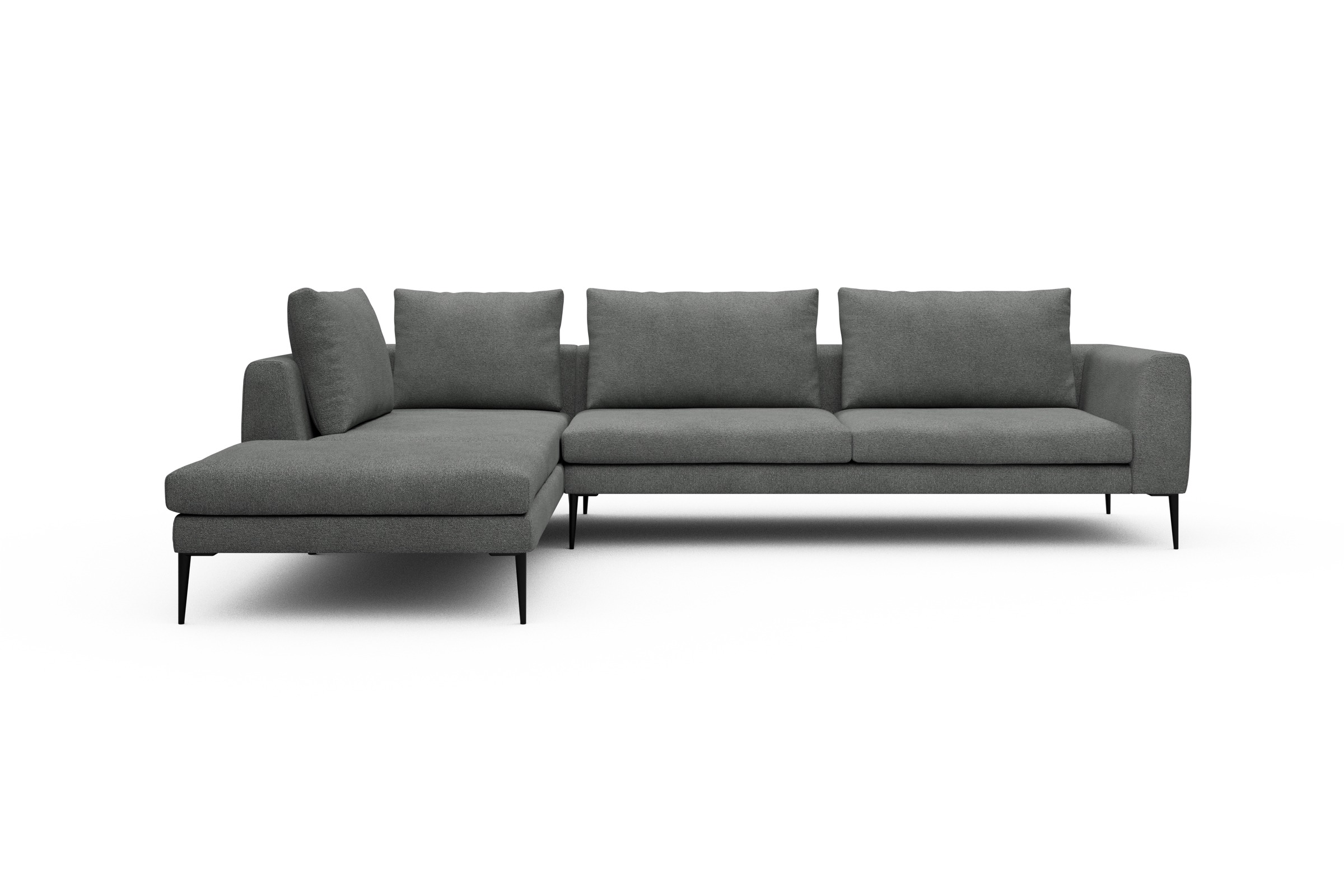 Skandi Home Ecksofa Paul Relax-Ecke rechts mit 3-Sitzer Boucle-Ash-Grey moebelfaktor