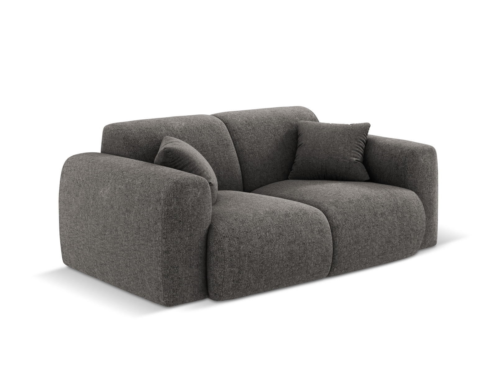 Cosmopolitan Design Sofa Nolio 2-Sitzer Chenille Haga Grau