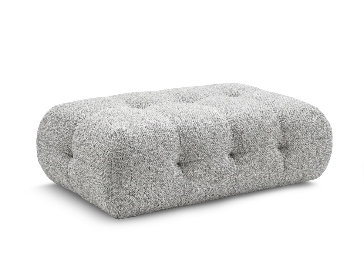Bobochic Laura Pouf 135 × 84 cm Melange-Stoff Hellgrau